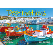 Destinations - 2024 Rectangle Wall Calendar 16 Months Planner Travel Photos Gift V474-614565