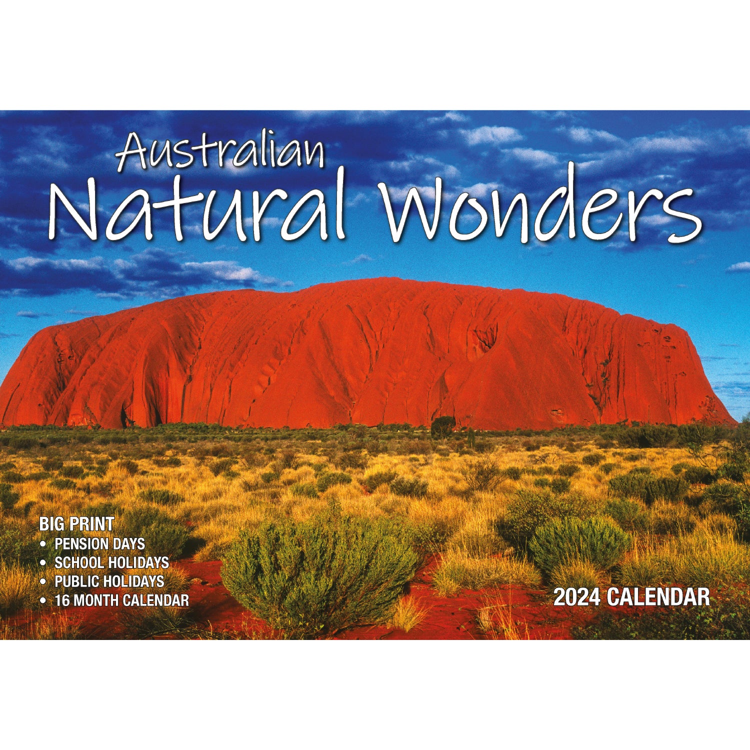Australian Natural Wonders 2024 Rectangle Wall Calendar 16 Months Planner Photos V474-614568