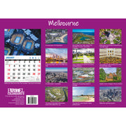 Melbourne - 2024 Rectangle Wall Calendar 16 Months Planner Cityscapes Landmarks V474-614572