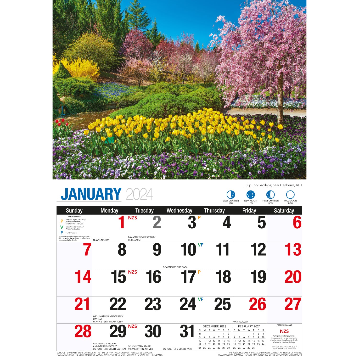 Great Gardens - 2024 Rectangle Wall Calendar 16 Months Beautiful Garden Photos V474-614573