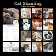 Cat Shaming - 2024 Square Wall Calendar Pets Animals 16 Months Premium Planner V474-615349