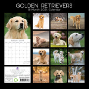 Golden Retrievers - 2024 Square Wall Calendar Pets Dog 16 Months Premium Planner V474-615373