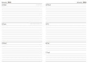 Stripes 2024 A5 Padded Cover Diary Premium Planner Book Christmas New Year Gift V474-617546
