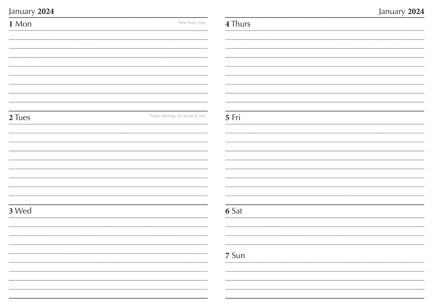 Camper Vans - 2024 A5 Padded Cover Diary Premium Planner Book Xmas New Year Gift V474-617564