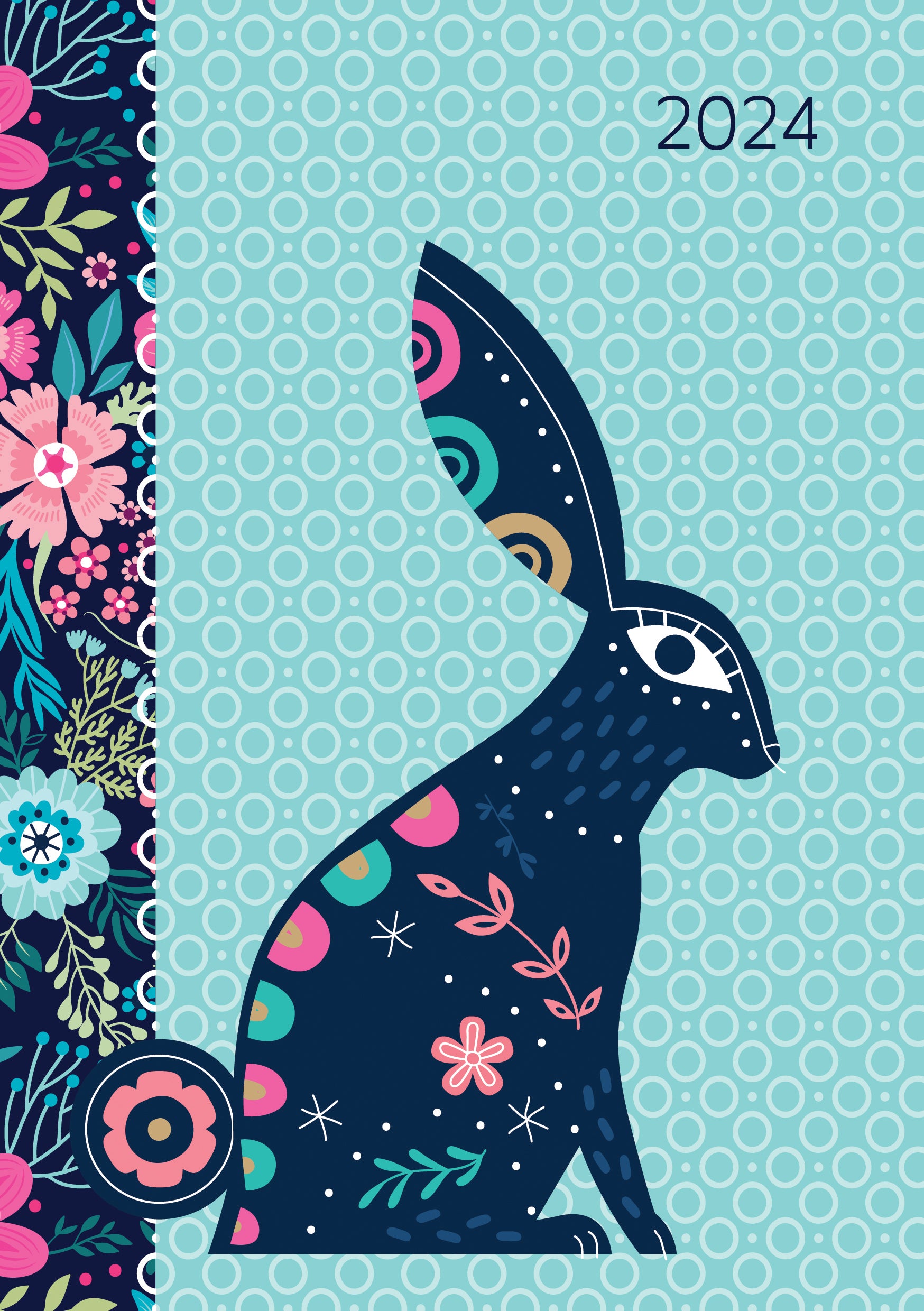 Hippity Hop - 2024 A5 Padded Cover Diary Premium Planner Book Xmas New Year Gift V474-617565