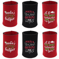 6x Christmas Stubby Stubbie Holders Beer Bottle Drink Can Cooler Santa Reindeer, B V474-623220
