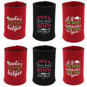 6x Christmas Stubby Stubbie Holders Beer Bottle Drink Can Cooler Santa Reindeer, B V474-623220