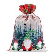 50x70cm Canvas Hessian Christmas Santa Sack Xmas Stocking Reindeer Kids Gift Bag, Cream - Faceless Santa (B) V474-624983