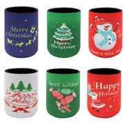 6x Christmas Stubby Stubbie Holders Beer Bottle Drink Can Cooler Santa Reindeer, D V474-626015