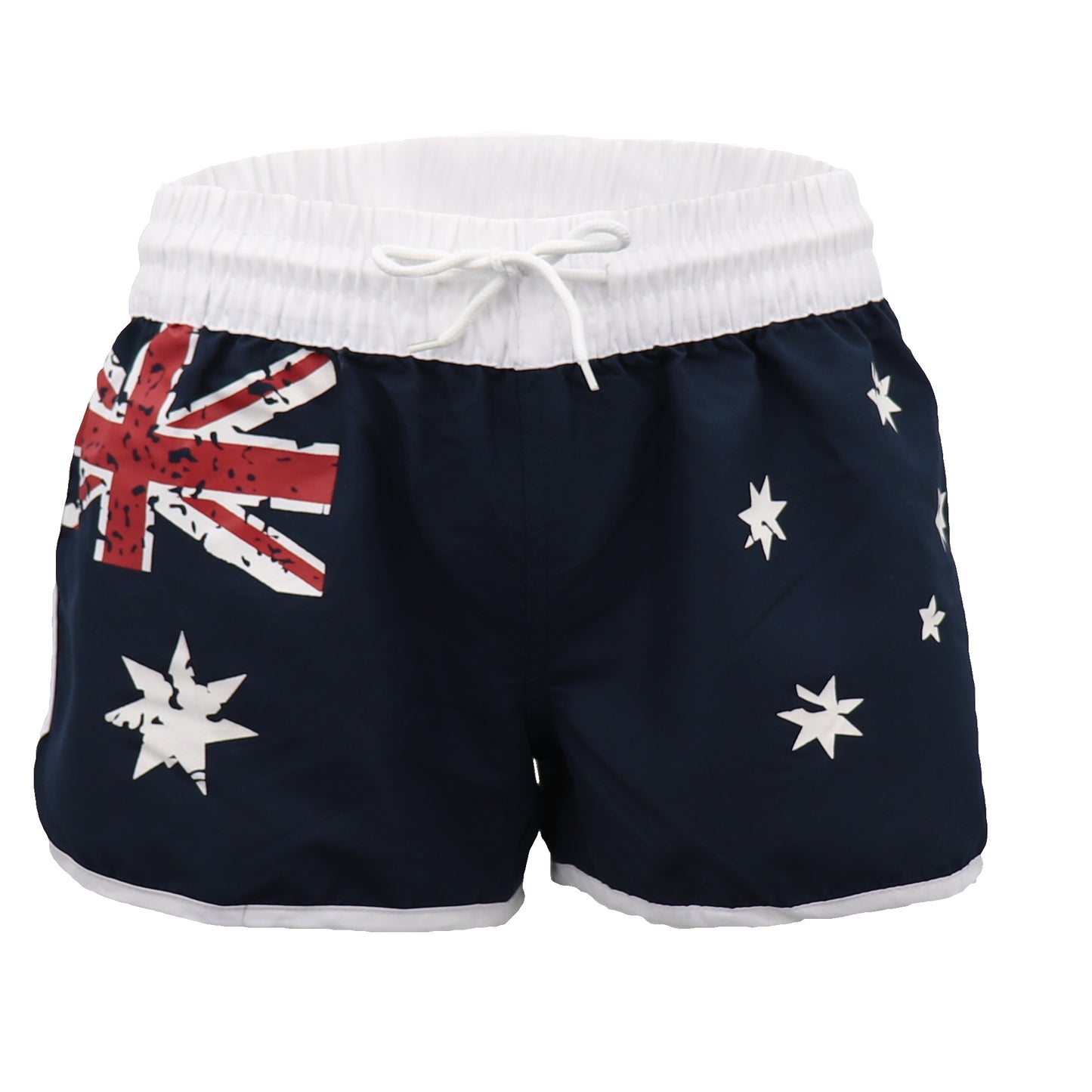 Ladies' Women's Board Shorts Australian Day Flag Gym Beach Aussie Swim Souvenir, Navy, 8 V474-626046
