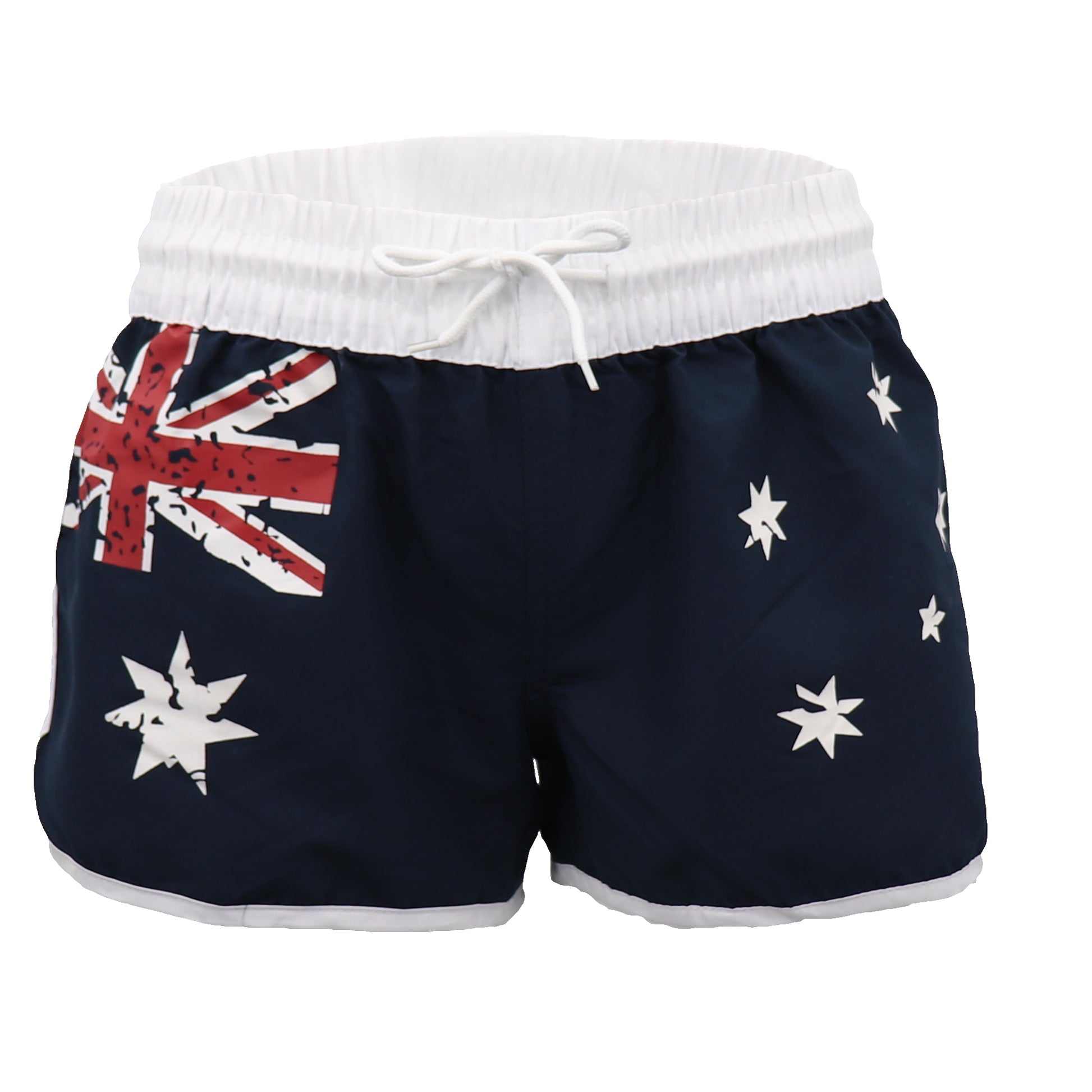 Ladies' Women's Board Shorts Australian Day Flag Gym Beach Aussie Swim Souvenir, Navy, 14 V474-626049