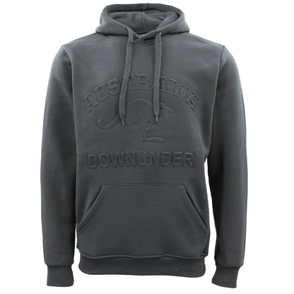 Adult Australia Day Pullover Hoodie 3D Downunder Kangaroo Souvenir Jumper Jacket, Dark Grey, L V474-626404