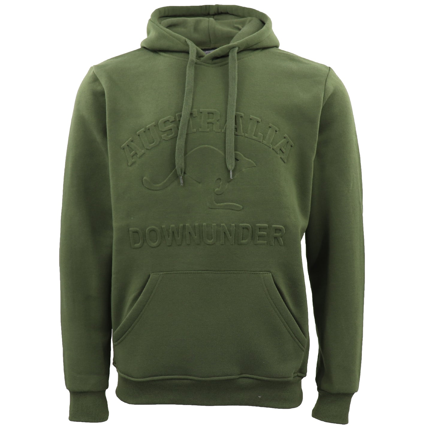Adult Australia Day Pullover Hoodie 3D Downunder Kangaroo Souvenir Jumper Jacket, Olive, S V474-626416