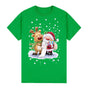 100% Cotton Christmas T-shirt Adult Unisex Tee Tops Funny Santa Party Custume, Reading Santa (Green), L V474-626540