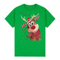 100% Cotton Christmas T-shirt Adult Unisex Tee Tops Funny Santa Party Custume, Reindeer (Green), S V474-626586
