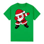 100% Cotton Christmas T-shirt Adult Unisex Tee Tops Funny Santa Party Custume, Dancing Santa (Green), L V474-626612