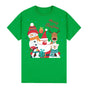 100% Cotton Christmas T-shirt Adult Unisex Tee Tops Funny Santa Party Custume, Santa Gathering (Green), M V474-626623