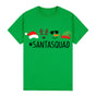 100% Cotton Christmas T-shirt Adult Unisex Tee Tops Funny Santa Party Custume, Santa Squad (Green), L V474-626636