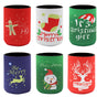 6x Christmas Stubby Stubbie Holders Beer Bottle Drink Can Cooler Santa Reindeer, E V474-626825