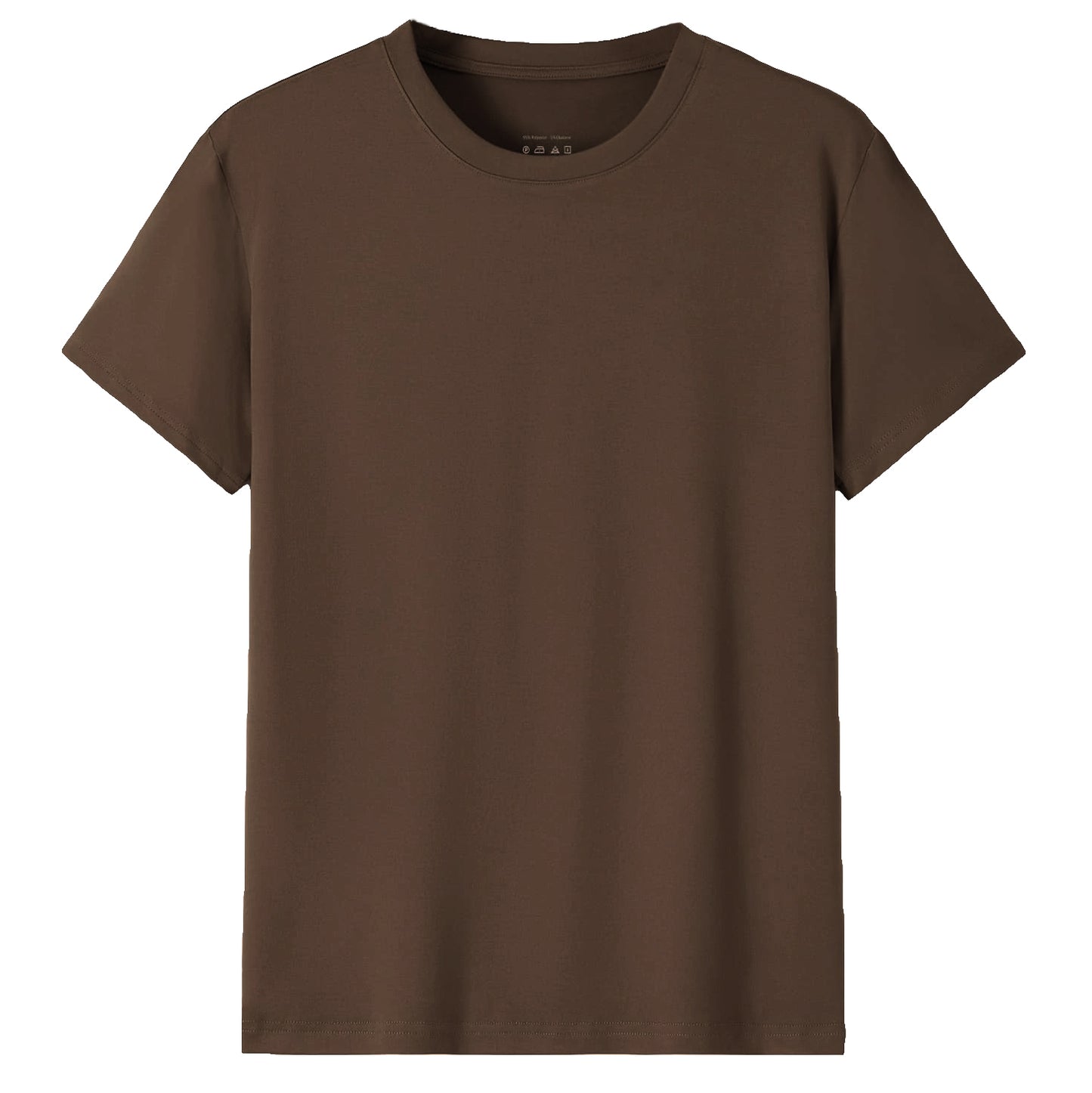 Adult 100% Cotton T-Shirt Unisex Men's Basic Plain Blank Crew Tee Tops Shirts, Coffee, L V474-628066