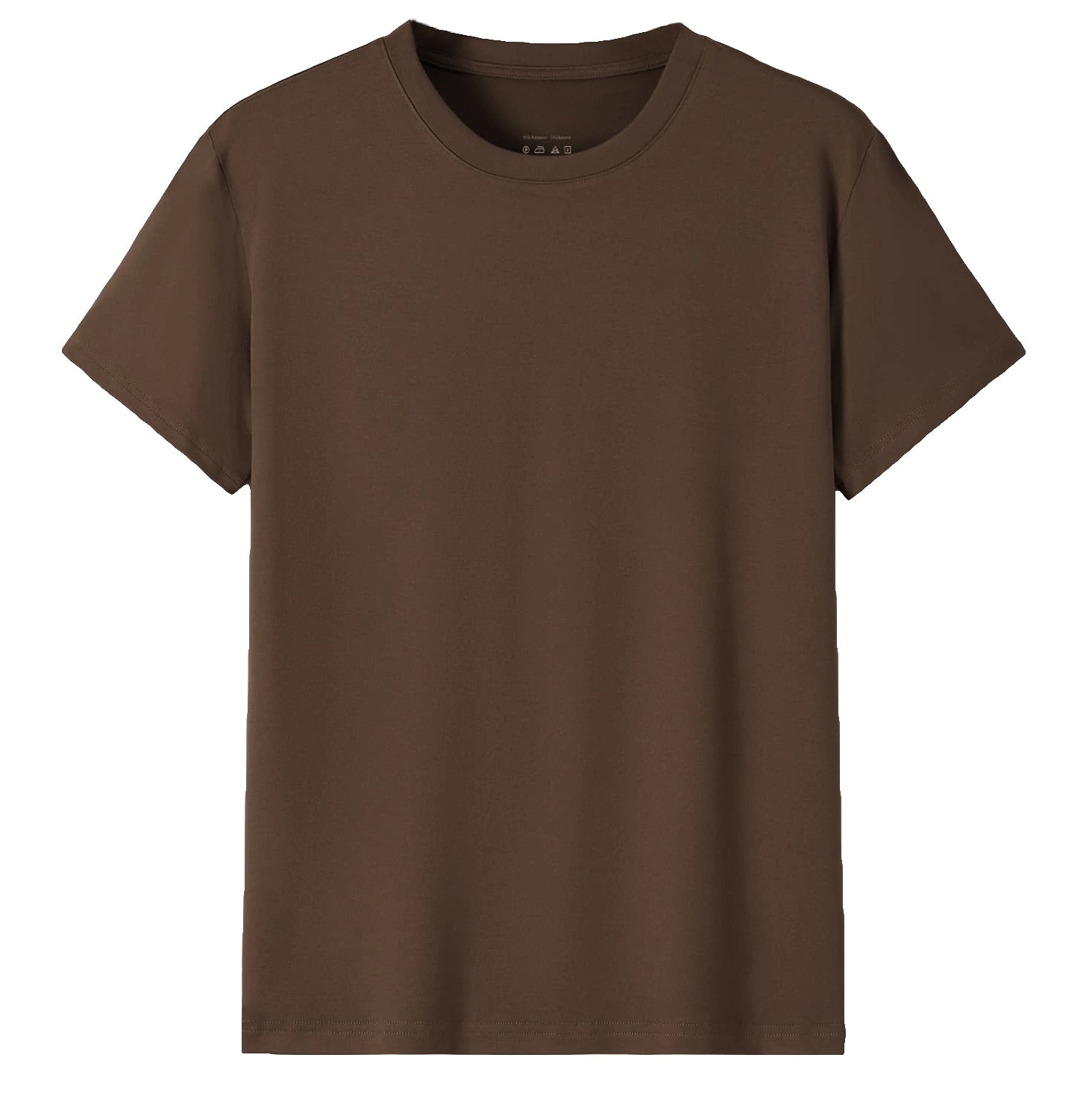 Adult 100% Cotton T-Shirt Unisex Men's Basic Plain Blank Crew Tee Tops Shirts, Coffee, L V474-628066