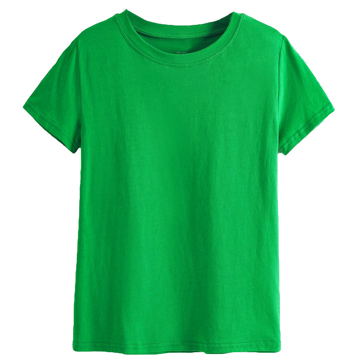 Adult 100% Cotton T-Shirt Unisex Men's Basic Plain Blank Crew Tee Tops Shirts, Green, XL V474-628073