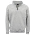New Men's Unisex Adult Half-Zip Fleece Jumper Pullover Stand Collar Jacket Shirt, Light Grey, XS