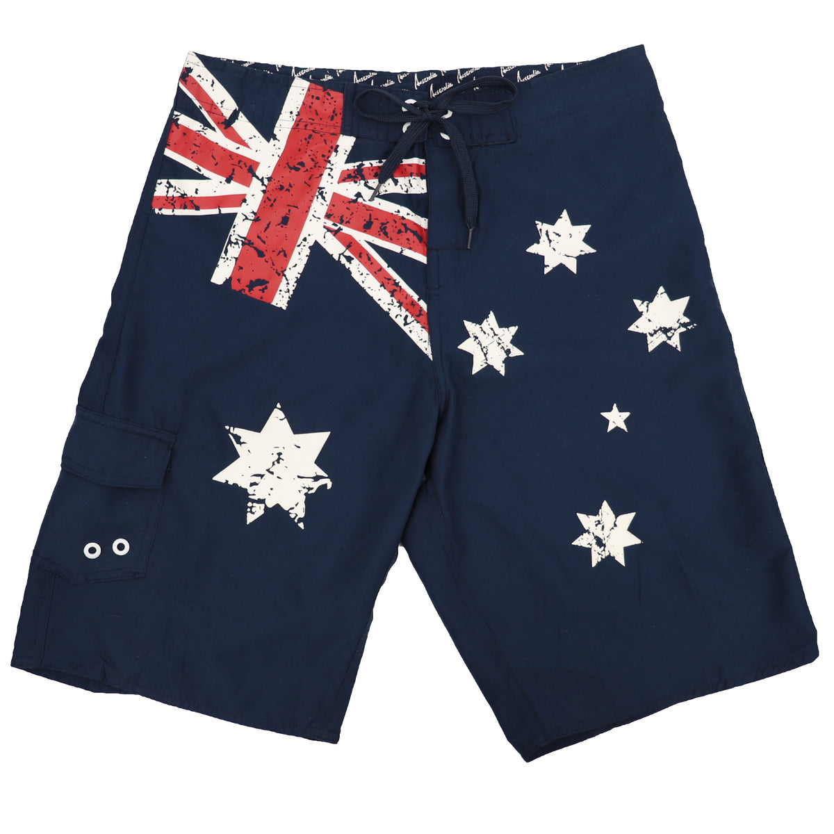Men's Adult Board Shorts Australian Flag Australia Day Souvenir Navy Beach Wear, Navy, S V474-629688
