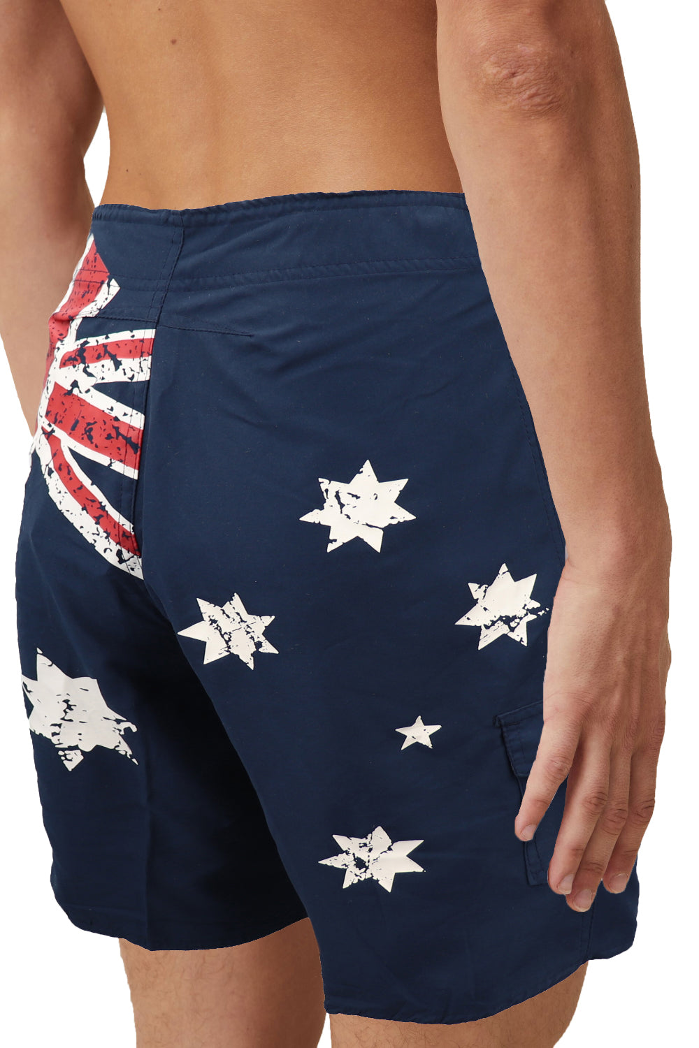 Men's Adult Board Shorts Australian Flag Australia Day Souvenir Navy Beach Wear, Navy, S V474-629688
