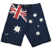 Men's Adult Board Shorts Australian Flag Australia Day Souvenir Navy Beach Wear, Navy, M V474-629689