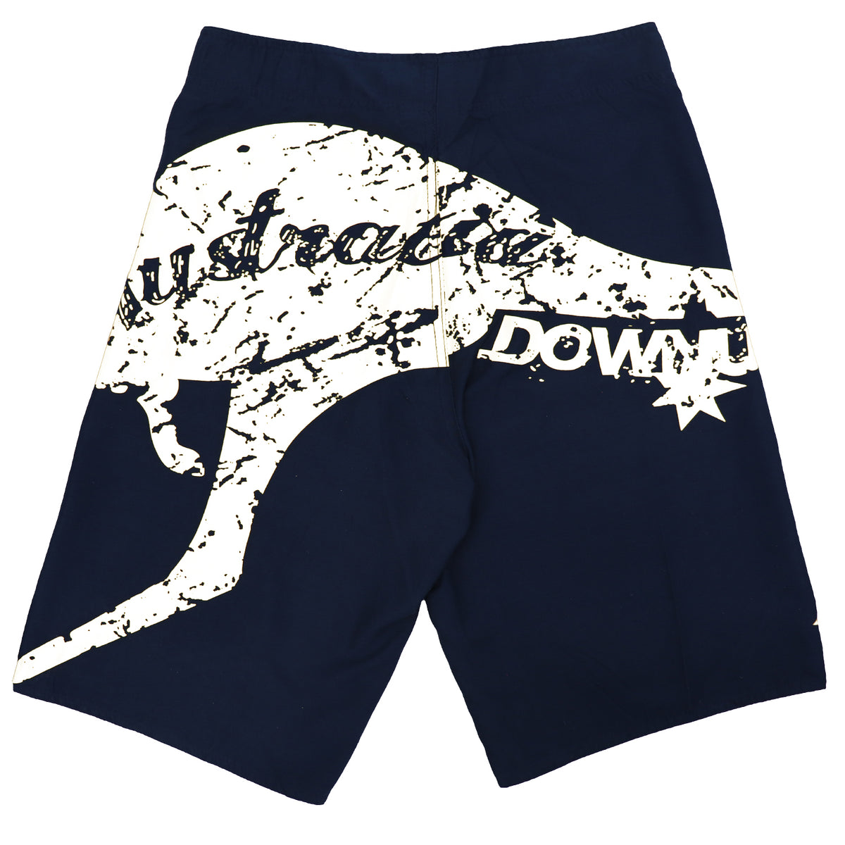 Men's Adult Board Shorts Australia Day Kangaroo Down Under Souvenir Beach Wear, Navy/Yellow, S V474-629722