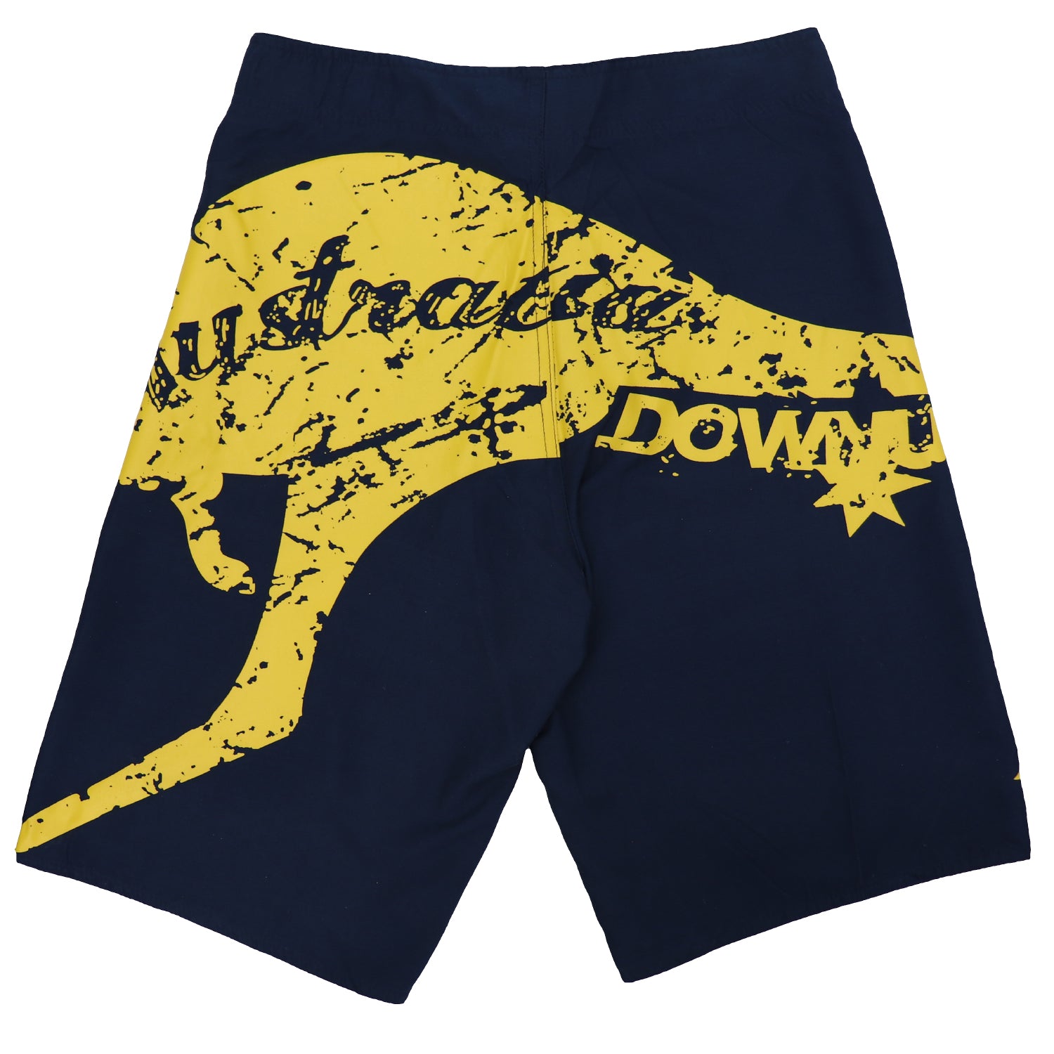 Men's Adult Board Shorts Australia Day Kangaroo Down Under Souvenir Beach Wear, Navy/Yellow, L V474-629724