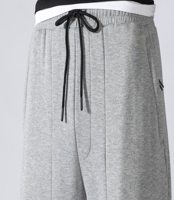 Men's Fleece Slim Trackpant Sport Joggers w Zipped Pockets Gym Casucal Trousers, Light Grey, M V474-632997