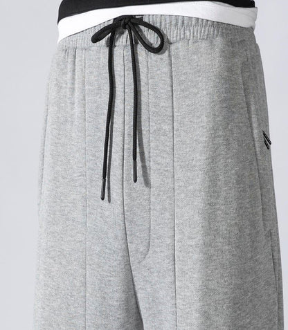 Men's Fleece Slim Trackpant Sport Joggers w Zipped Pockets Gym Casucal Trousers, Light Grey, M V474-632997