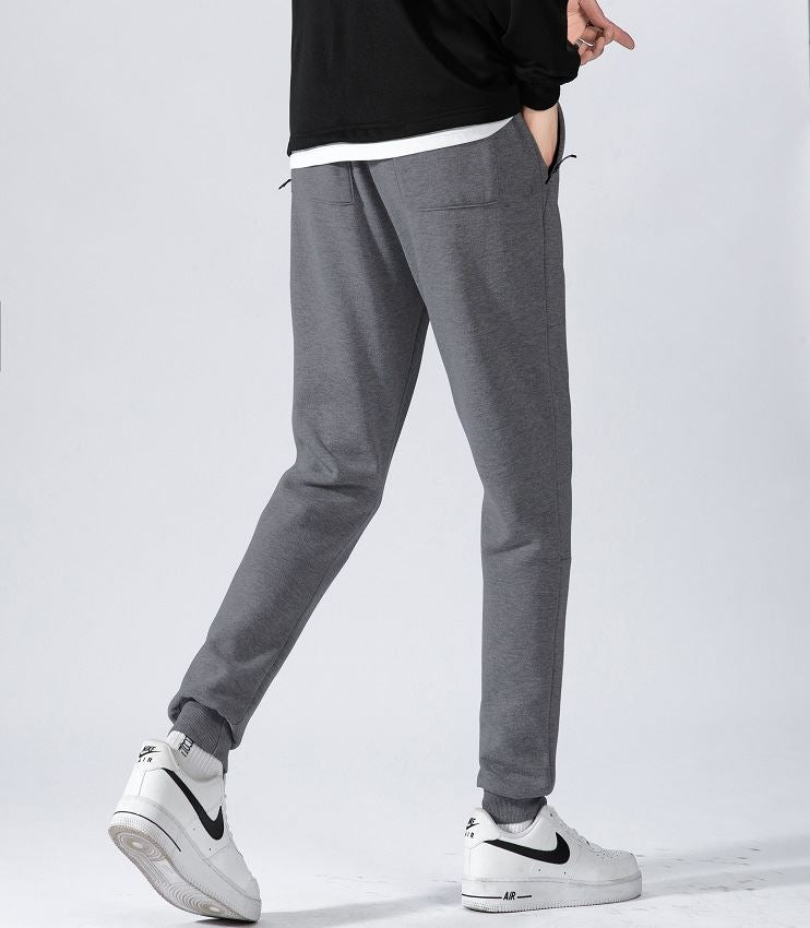 Men's Fleece Slim Trackpant Sport Joggers w Zipped Pockets Gym Casucal Trousers, Olive, 2XL V474-633007