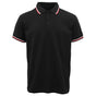 Men's Unisex Polo Shirts Basic Plain Breathable Tops Cotton Cascual Sport Shorts, Black, S V474-633286