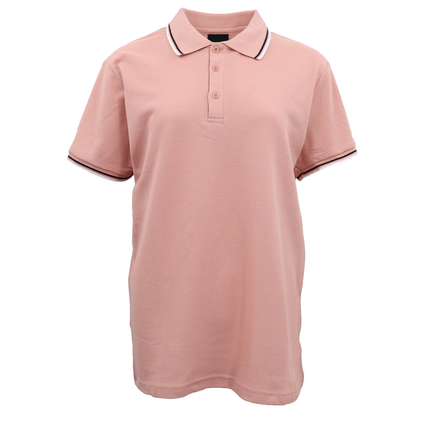 Men's Unisex Polo Shirts Basic Plain Breathable Tops Cotton Cascual Sport Shorts, Black, XL V474-633289
