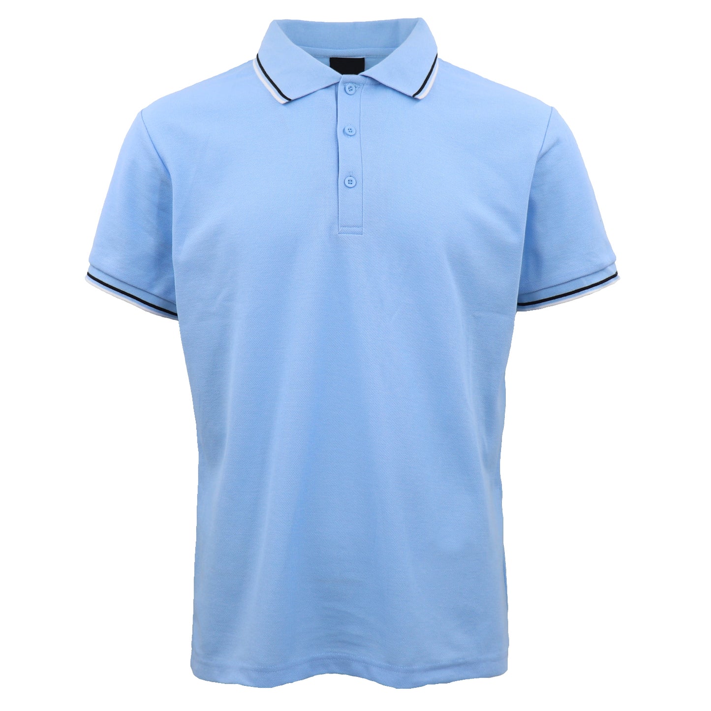 Men's Unisex Polo Shirts Basic Plain Breathable Tops Cotton Cascual Sport Shorts, Blue, XL V474-633295