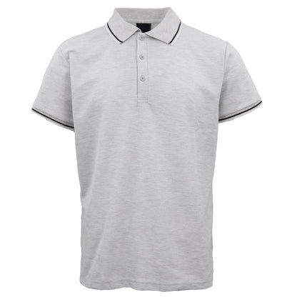 Men's Unisex Polo Shirts Basic Plain Breathable Tops Cotton Cascual Sport Shorts, White, XL V474-633319