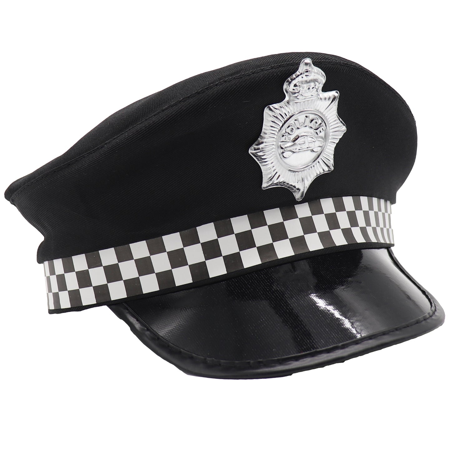 Police Officer Hat Cop Costume Party Cosplay Black Cap Badge Halloween Book Week V474-654755