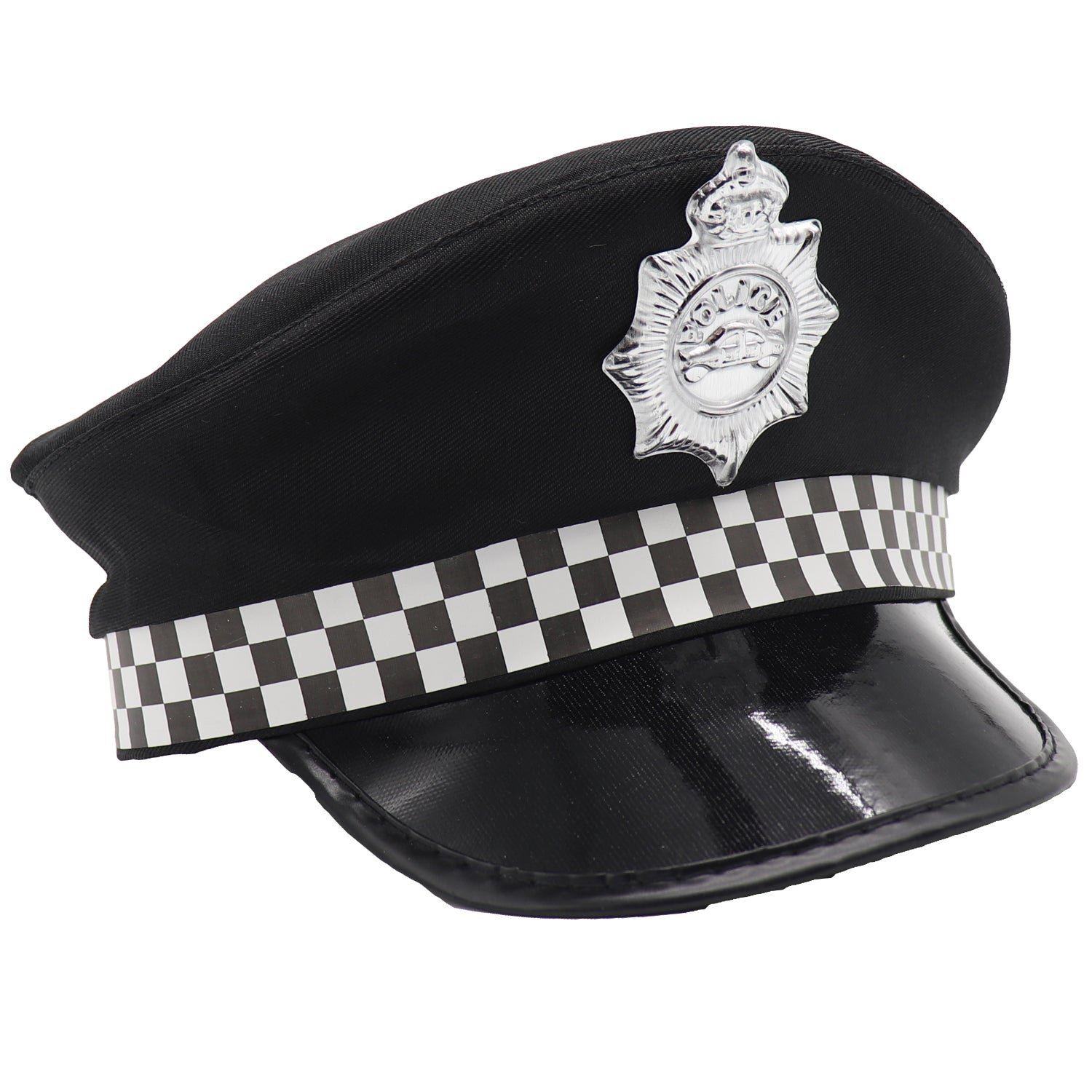 Police Officer Hat Cop Costume Party Cosplay Black Cap Badge Halloween Book Week V474-654755