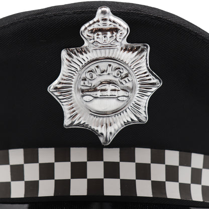 Police Officer Hat Cop Costume Party Cosplay Black Cap Badge Halloween Book Week V474-654755