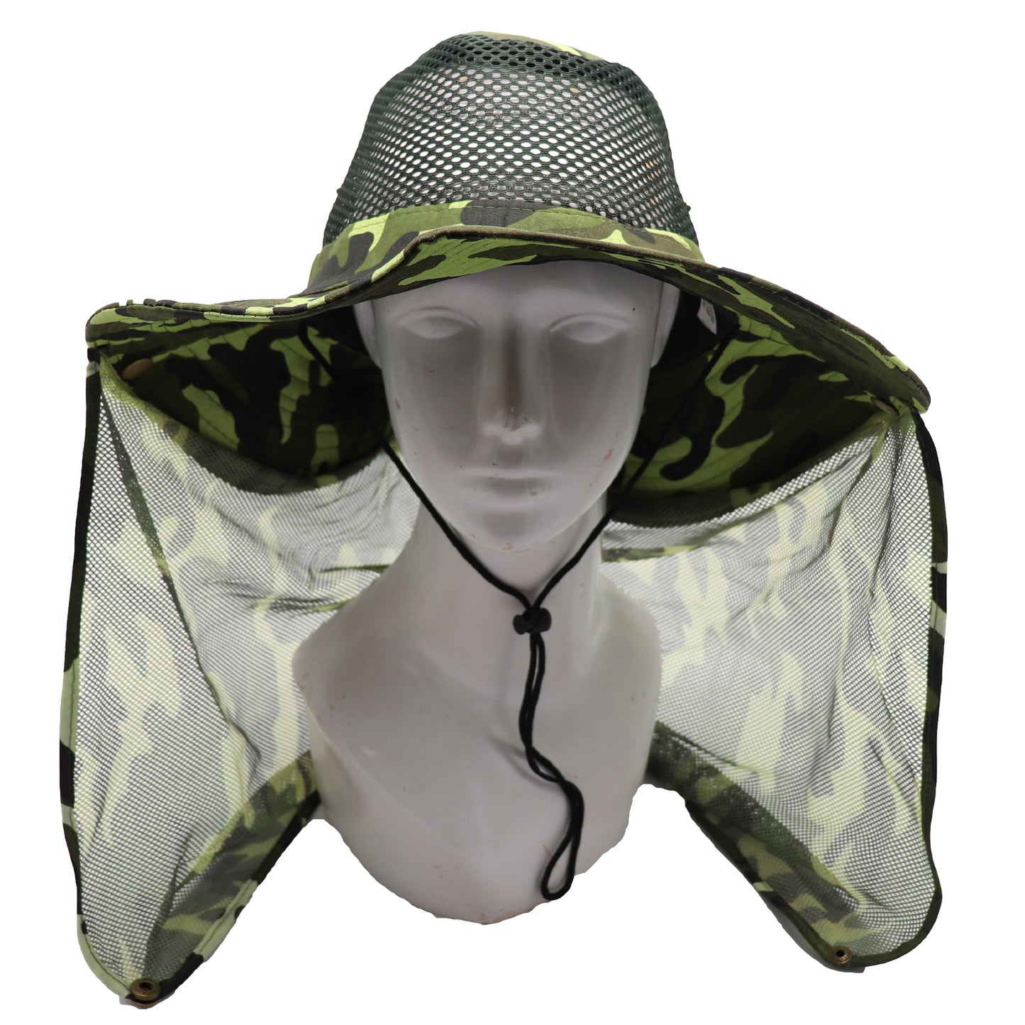 Bucket Flap Boonie Slouch Hat Wide Brim Mesh Crown Neck UV Protect Breathable, Forest Camo V474-654789