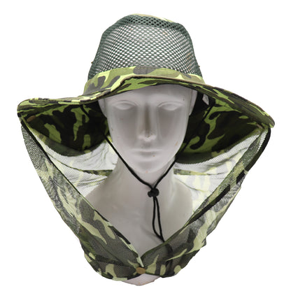 Bucket Flap Boonie Slouch Hat Wide Brim Mesh Crown Neck UV Protect Breathable, Forest Camo V474-654789