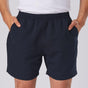 Men's Breathable Mesh-Lined Swim Shorts Quick Dry Gym Sport Running Track Pants, Navy, L V474-655632