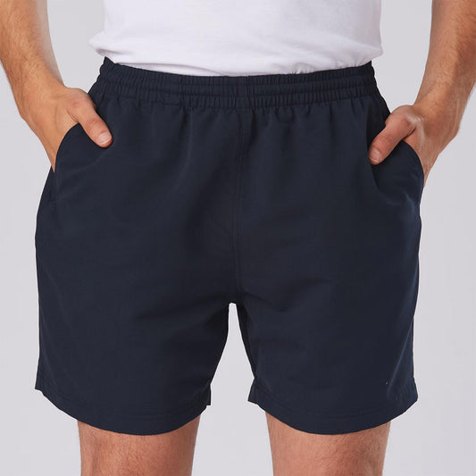 Men's Breathable Mesh-Lined Swim Shorts Quick Dry Gym Sport Running Track Pants, Navy, XL V474-655633