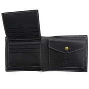 Mens Wallet Australian Kangaroo Leather Bifold Souvenir Gift Coin Card Holder, Black Kangaroo V474-662764