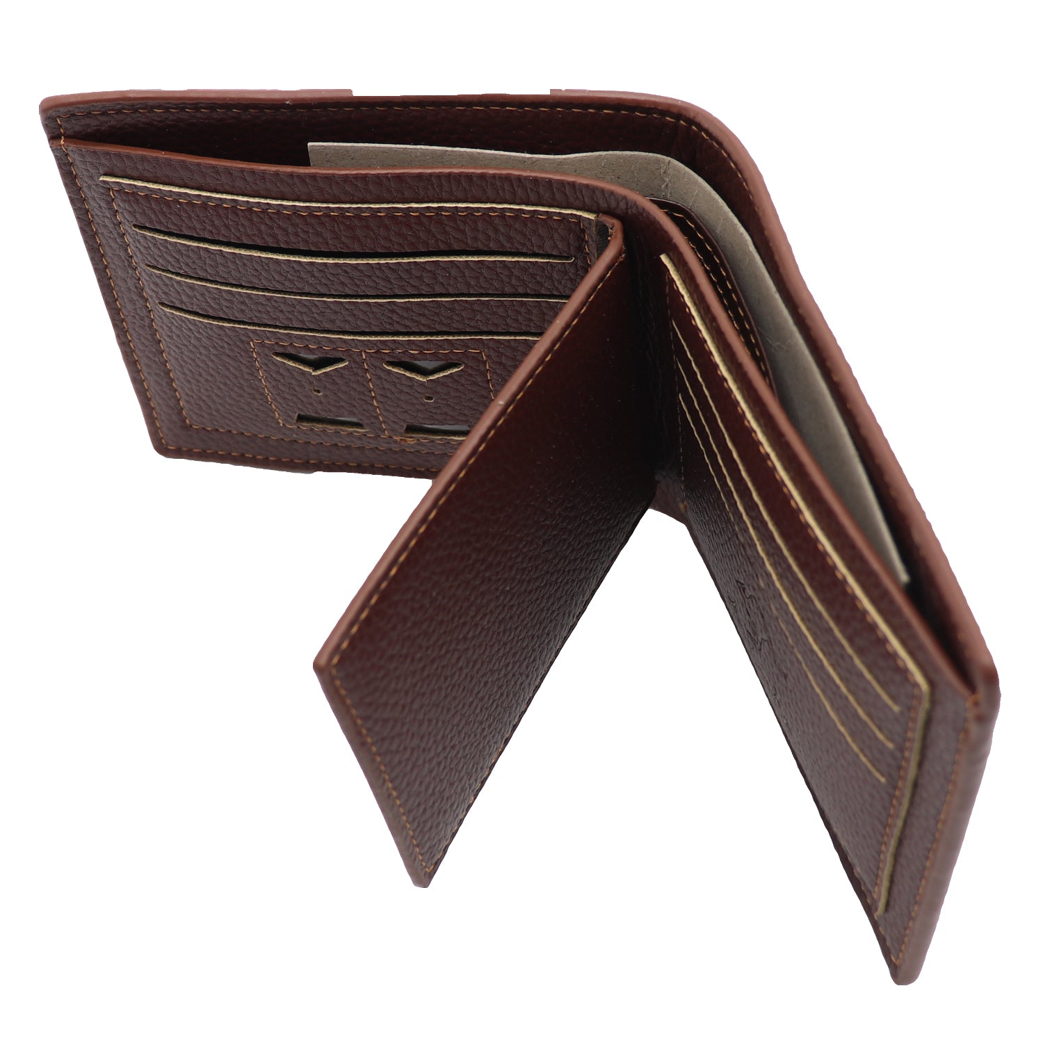 Mens Wallet Australian Kangaroo Leather Bifold Souvenir Gift Coin Card Holder, Brown Textured V474-662765