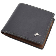 Mens Wallet Australian Kangaroo Leather Bifold Souvenir Gift Coin Card Holder, Dark Blue Kangaroo V474-662766