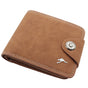 Mens Wallet Australian Kangaroo Leather Bifold Souvenir Gift Coin Card Holder, Light Brown Snap V474-662768